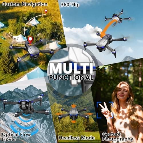 Foldable FPV Drone for Kids & Adults, Clearance! 1080P HD Camera, Carrying Case, Gesture Control Selfie, Altitude Hold, One-Key Takeoff/Landing, 3D Flips——Only $25.99