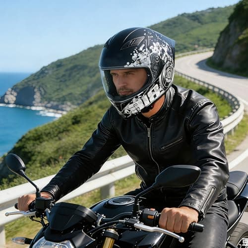 Adult Full Face Motorcycle Helmet with Dual Visor, DOT Approved Street Bike Racing ADV Motocross Helmets for Men Women, Ventilation