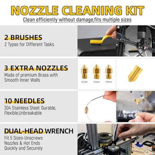 51Pcs 3D Printer Tools Kit,3D Printer Accessories for All FDM/SLA Printers Includes Nozzle Cleaning Tools,deburring Tool,Removal Scrapers,Files,Brushes,Knife,Complete Starter Kit with Storage Case