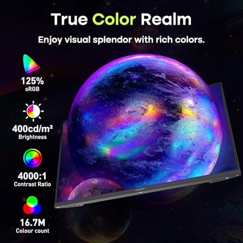 Amzfast 27" 240Hz 1ms FPS Gaming Monitor, Fast VA FHD 1080P, Adaptive Sync, HDR 400, 4000:1 Contrast, 125% sRGB, Built-in Speaker, HDMI 2.0 & DP 1.4 with DP Cable, VESA