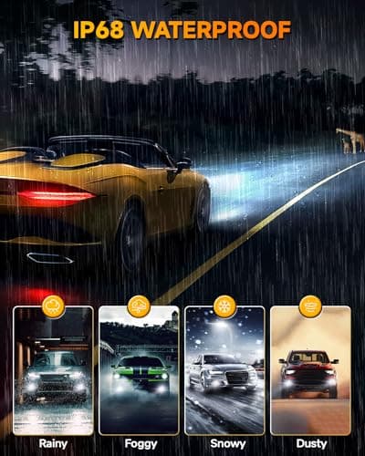 FAHREN 2026 Upgraded H11 light Bulb 45000LM 900% Brighter 6500K White Super Bright, 1:1 H11 Mini Size Fog Lights Plug & Play No Adapter Required Non-Polarity, Canbus Ready, IP68 Waterproof, Pack of 2