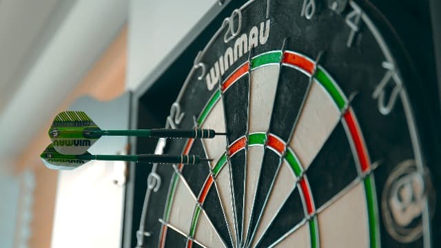 Winmau Darts - Masters Pro Premium Bristle Dartboard Set - Includes Dart Board, Darts, Flights, Shafts and Oche Strip - Professional Steel Tip Darts & Dart Board for Adults