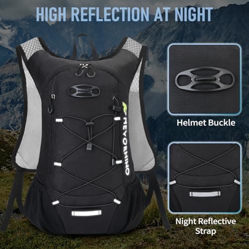 Lightweight Hydration Backpack, Running Backpack with 2L Water Bladder, Hydro Water Daypack for Cycling Hiking Rave for Men Women