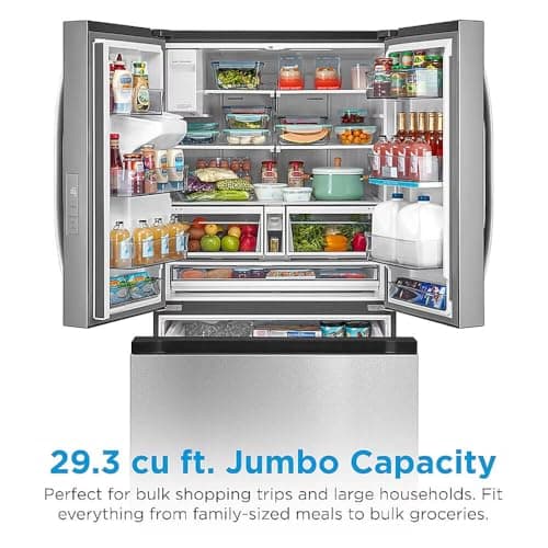 Midea MRF29D6AST 29.3 Cu. Ft. Stainless 3-Door French Door Smart Refrigerator