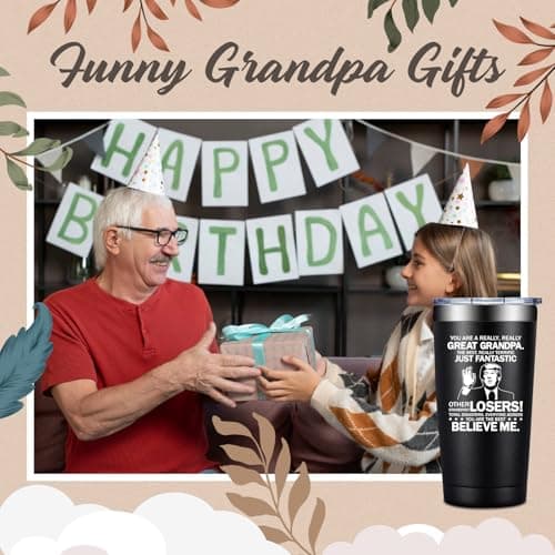 Grandpas Christmas Birthday Gifts from Grandkids - Fathers Day Gift for Grandpa - You Are a Really Really Great Grandpa Grifarny Grandpa Gifts - Best Grandpa Ever Gifts Tumbler Cup 20 oz B0DZWW96VX