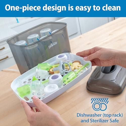 Dr. Brown's Happy Paci 100% Silicone Baby Pacifier, Contoured One-Piece Design, Light Pink/Pink/White, 0-6m, BPA-Free, 3-Pack