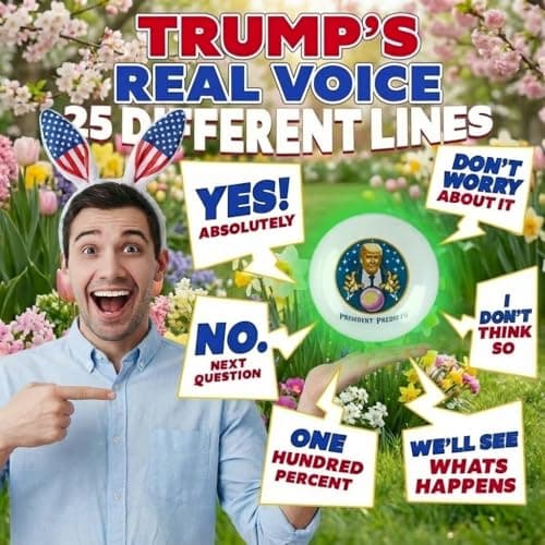 Talking President Predicto - Donald Fortune Teller Ball - Ask Crystal Ball Question & Hear Trump's Real Voice - Makes for Unique Halloween Party Favors & White Elephant Gifts