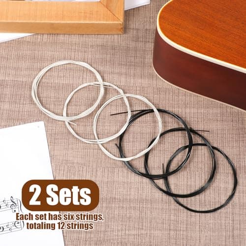 2 Sets Guitar Strings for Classical Guitar, Classicals Nylon Guitars Strings Acoustic, Classical Guitars Coated with Silver, Fast and Easy Restring
