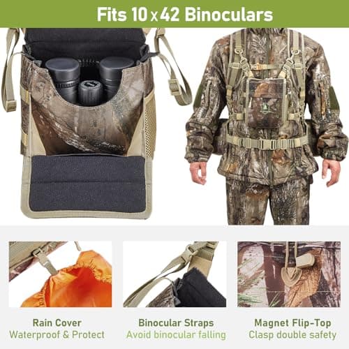 Hunting Fanny Pack for Men, Camo Waist Pack for Hunter, Fanny Hunting Backpack with Rifle, Shotgun, and Bow Holder (Fanny Pack Upgrade)