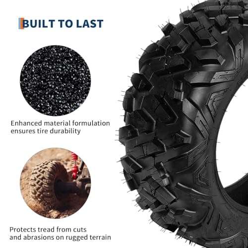 Garvee 2 Pack 26x9-14 ATV UTV Tires 6-Ply All-Terrain Tubeless Tires for Daily Work, Hunting & Recreational Riding on ATV, UTV, Quad and 4 Wheeler