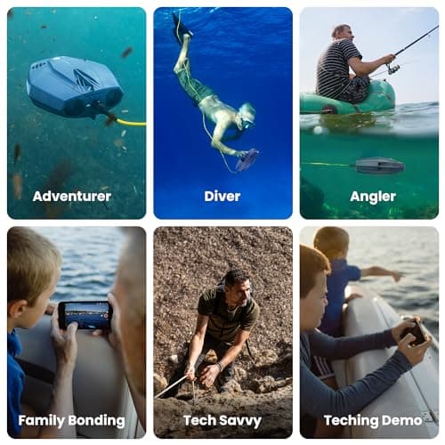 Chasing Dory Underwater Drone - Palm-Sized 1080p Full HD Underwater Drone with Camera for Real Time Viewing, APP Remote Control Purple (Lightpurple)