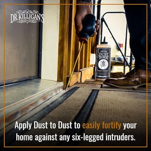 Dr. Killigan's Dust to Dust Powder - Diatomaceous Earth Alternative - Insect Killer for Indoor & Outdoor Use - Removes on Contact & While You Sleep, Protects up to 6 Months (10 oz)