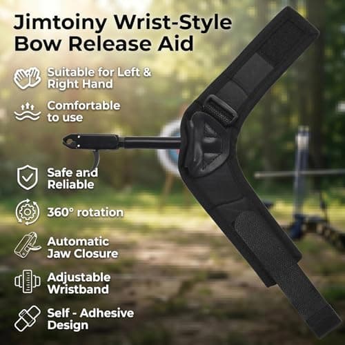 Archery Bow Release, Professional Wrist Strap Releases Aid for Compound Bow Trigger 360° Adjustable Aids for Hunting Shooting, Fits Both Youth and Adult, Left or Right Hand