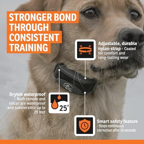 SportDOG SportHunter 825X Remote Dog Training Collar - 1/2 Mile Range, 21 Static Levels, Tone & Vibration, No-Look Dial, DryTek Waterproof, Up to 70 Hrs Battery Life, Expandable to 3 Dogs