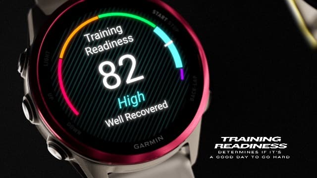 Garmin Forerunner® 570, 42mm, Advanced GPS Running and Triathlon Smartwatch, AMOLED Display, Training and Recovery Features, Cloud Blue Aluminum with Translucent Whitestone/Cloud Blue Band