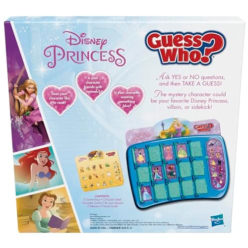 Hasbro Gaming Guess Who? Disney Princess Edition Kids Board Game, Fun Game for Families and Kids Ages 5 and Up, Easter Gifts for Boys and Girls, Preschool Games (Amazon Exclusive)