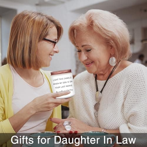 Homsolver Daughter in Law Gifts, Birthday Christmas Anniversary Wedding Gifts for Daughter from Mother Father in Law, Funny Sons Girlfriend, Future Daughter-in-Law Lavender Candle Gift from Mom Dad