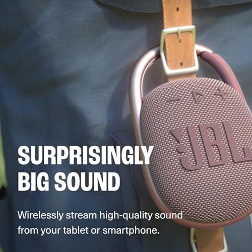 JBL Clip 4 - Portable Mini Bluetooth Speaker, big audio and punchy bass, integrated carabiner, IP67 waterproof and dustproof, 10 hours of playtime, speaker for home, outdoor and travel (Black) B08PJ7JMQM