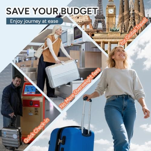 travel inspira Digital Luggage Scale – Portable Hanging Suitcase Weight Scale for Travel, 110 lb Capacity, Backlit LCD Display, Prevents Airport Overweight Fees, Battery Included B07QFTGGYF