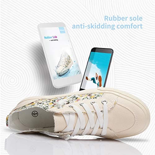 Obtaom Women's Play Fashion Sneaker White Color Washed and Leopard Canvas Slip on Shoes