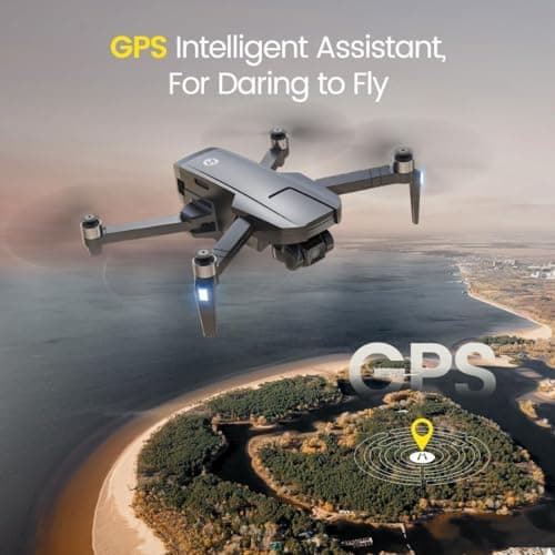 Holy Stone HS720R 3 Axis Gimbal GPS Drones with Camera for Adults 4K EIS; FPV RC Drone, Foldable Quadcopter with 10000 Feet Video Transmission Control Range, Brushless Motor, Follow Me, Auto Return