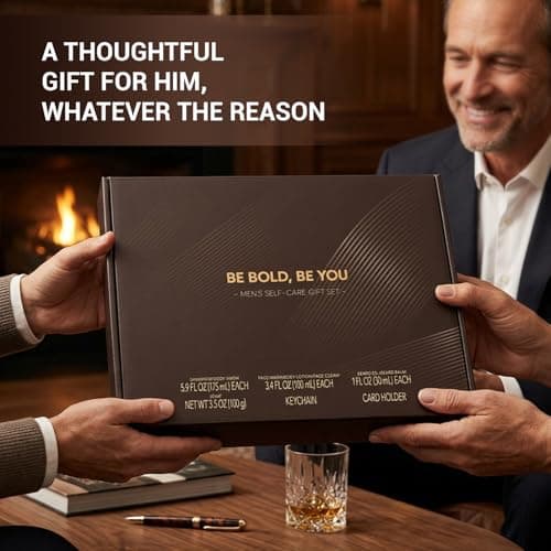 Rinse & Robust Gifts for Men 10Pcs Gift baskets for Men, Sandalwood Bath and Body Works Men Gifts for Birthday for Dad Boyfriend Husband B0DW8M5GBN