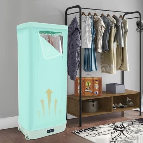 Folding Household Clothes Dryer, 330L 850W Portable Mini Electric Wardrobe Clothing Drying Machine for Travel, RV, Home and Apartment