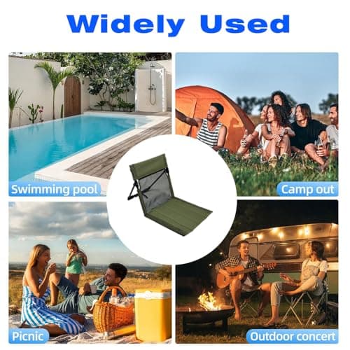 Verveens Portable Poolside Chairs with Mesh Backrest,Lightweight Foldable Beach Chairs with Carry Bag for SwimmingPool Sunbathing Camping Picnic Lawn Road Trips