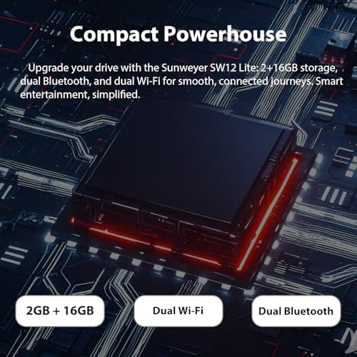 Sunweyer Wireless CarPlay Adapter Car Streaming Device Ai Box Support Netflix, YouTube, Hulu, Disney+, Android Auto Wireless Adapter with LED Ambient Light, Easy to Setup 3 in 1, Dual WiFi Bluetooth