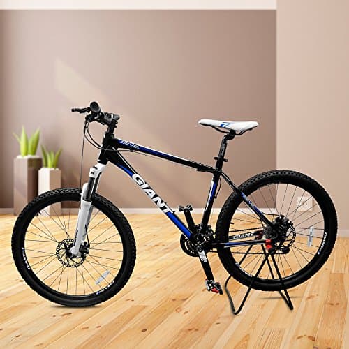 Ibera Easy Utility Bike Stand for 20"-29" - Adjustable & Foldable Bicycle Stand for Storage & Repair - Floor-Mounted & Scratch-Free Alloy Steel Rack - ideal Bicycle Storage for Indoor Garage