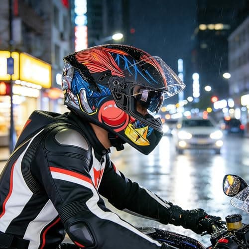VCOROS Full Face Dual Visor Motorcycle Helmet for Adults Motorbike Street Bike Racing Helmets X9 DOT Approved with Black Visor