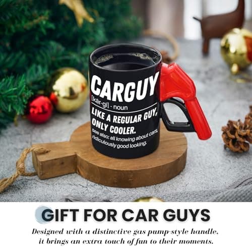 400ml Cup, Gift for Car Lovers, Car Enthusiast Car Guy Gifts For Men, Him, 13.5oz Refueling Ceramic Coffee Mug - Noun B0CLD1KKMS