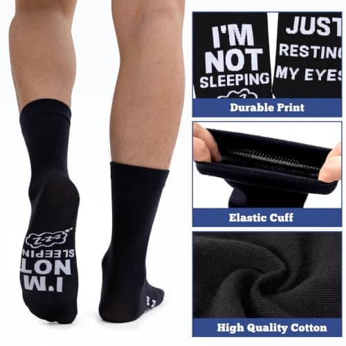Personalized Fathers Day Gift for Dad Husband, Christmas Stocking Stuffers for Men; Comfortable and Soft Novelty socks Niorasen Birthday Gifts for Men Husband Gamer Teen Boys, Cotton Funny Socks B0D5LZSVSV
