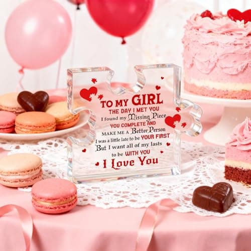 I Love My Gf, I Love My Girlfriend, Gf Gifts, Miss You, Gift for Gf, Valentines Day Gifts for Gf, Girlfriend Birthday Gift Ideas, Soulmate Gifts for Her, To My Girl Acrylic Block