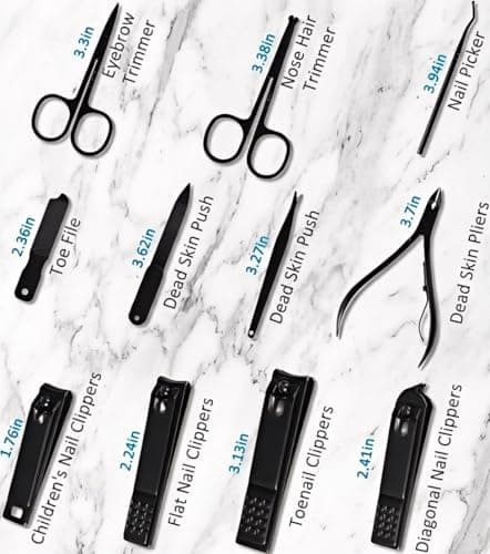 Manicure Set Professional Nail Clipper Kit-26 Pieces Stainless Steel Manicure Kit,nail Care Tools with Luxurious Travel Case