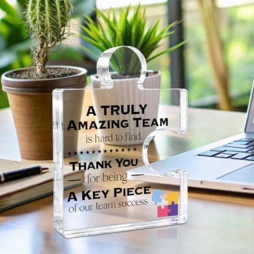 Teamwork Gift Best Team Ever Gifts a Truly Amazing Team Is Hard to Find Acrylic Puzzle Piece Plaque Office Decor Team Thank You Appreciation Gifts for Coworkers Colleagues Employees B0DQXPCPLH