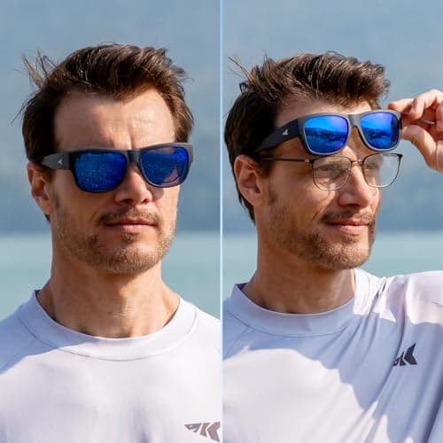 KastKing Chariton Fit-Over Polarized Wrap Around Over Sunglasses for Men and Women, Ideal for Driving Fishing Cycling Running