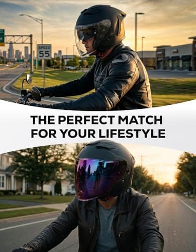 XFMT 3/4 Open Face Motorcycle Helmet Dual Visor Moped Street Bike Scooter Helmet with Internal Sunshield for Adults Men & Women, DOT Approved