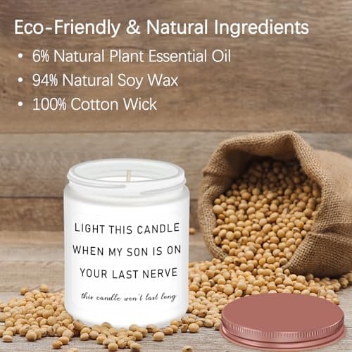 Homsolver Daughter in Law Gifts, Birthday Christmas Anniversary Wedding Gifts for Daughter from Mother Father in Law, Funny Sons Girlfriend, Future Daughter-in-Law Lavender Candle Gift from Mom Dad