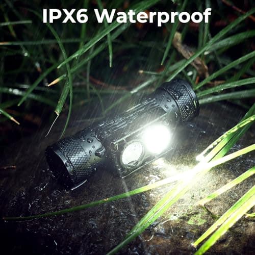 77outdoor LED Rechargeable Red Headlamp, H25LR / D25LR Powerful Lightweight Headlight with 90 High CRI Bright White Light and 660nm Deep Red Light, USB C Charging for Camping, Hiking, Hunting