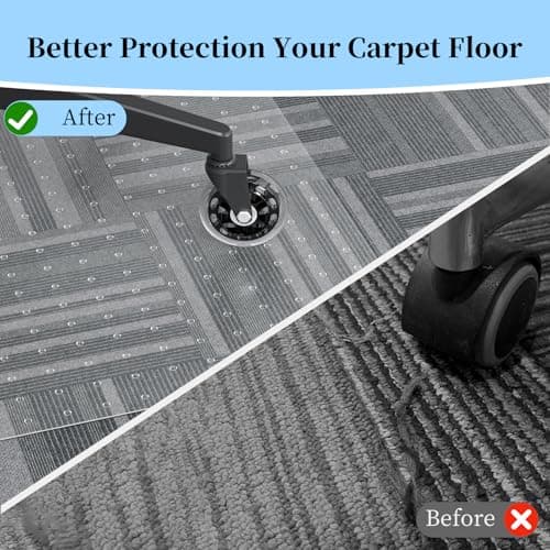 Tonaus Office Chair Mat for Carpet, 48"×36" Carpet Chair Mat for Low Pile Carpets, 2.2mm Transparent
