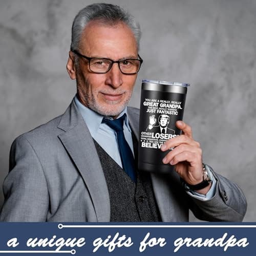 Grandpas Christmas Birthday Gifts from Grandkids - Fathers Day Gift for Grandpa - You Are a Really Really Great Grandpa Grifarny Grandpa Gifts - Best Grandpa Ever Gifts Tumbler Cup 20 oz B0DZWW96VX