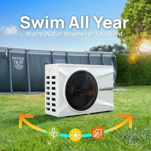 AQUASTRONG Inverter Swimming Pool Heat Pump,Pool Heater for Above Ground and Inground Pool Heating and Cooling Pool Heater, Smart WiFi Control Pools Up to, 7000 Gallons