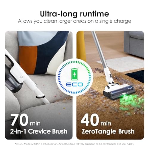 Tineco Pure ONE Station 5 Cordless Smart Vacuum with 2.5L Auto Dust Base, Full-Path Self-Cleaning, 175W Suction, ZeroTangle Tech, iLoop Smart Sensor, Suitbale for Hard Floor & Carpet