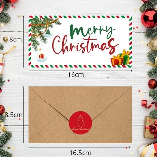 30 Pack Gift Certificates for Business with 30 Kraft Envelopes 30 Stickers for Holiday Christmas Small Business Restaurants Spa Beauty Makeup Hair Salon