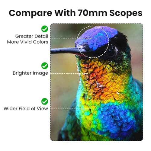 Gosky Flagship 25-75x80 Spotting Scope - Spotting Scopes with Tripod, Carrying Bag and Quick Phone Holder BAK4 Waterproof Spotter Scope for Bird Watching Target Shooting,Upgraded Version