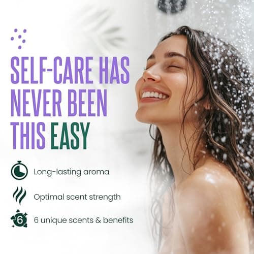 Cleverfy Shower Steamers Aromatherapy for Women and Men – Self-Care Shower Bombs for Stress Relief and Relaxation – 6 Tablets