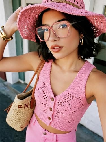 VISOONE Oversized Blue Light Blocking Glasses with Chic Square TR90 Frame and Metal Temple for Women Men REMY