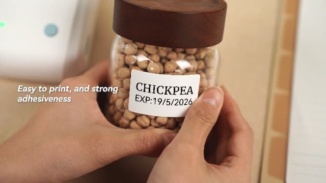 NIIMBOT B1 Label Maker Machine with Tape, 2 Inch Portable Sticker Printer for Home School & Small Business, Compatible with Phones & PC, Gray White