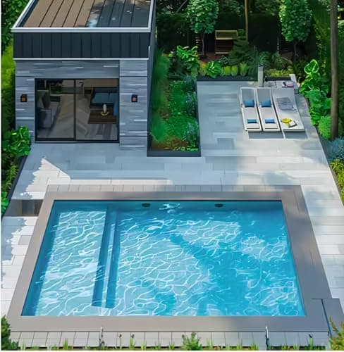 Portable Swimming Pool Easy to Set up and Perfect for Backyard funcustom Large Big Size 5.85 X 2.2m Private Luxury Swim Pool frp Shell Design piscinas inground Fiberglass Outdoor Swimming Pools